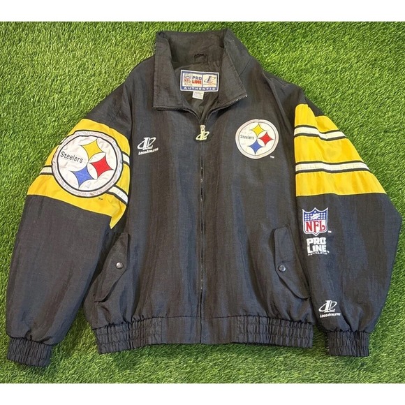 Vtg 90s Pittsburgh Steelers Jacket Mens XL NFL Pro Line Logo